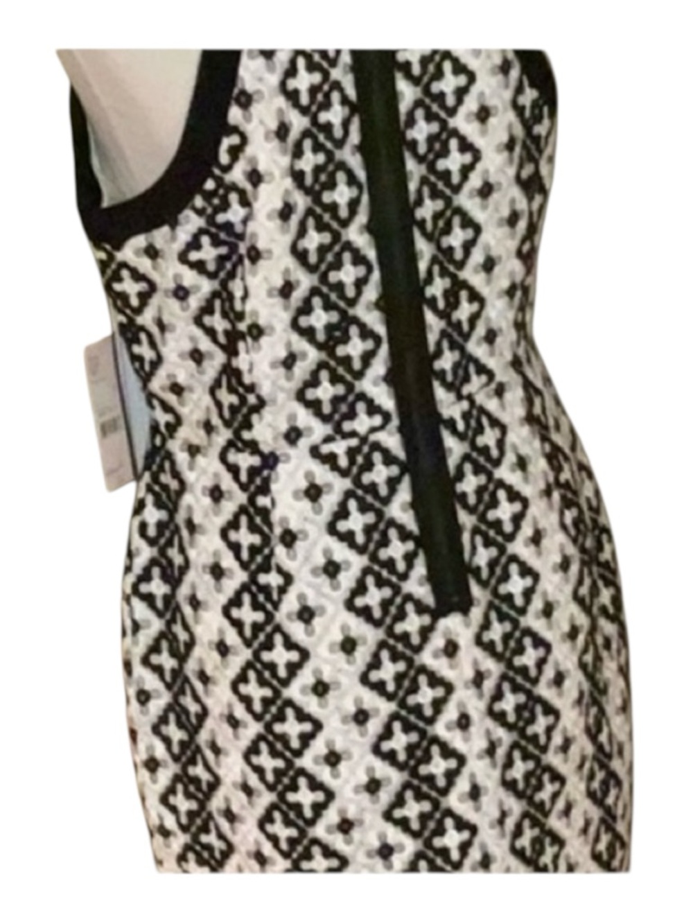 Katherine Kelly Sasha Dress NWT Black White Floral Sheath Cocktail Dress 10 - Picture 5 of 14